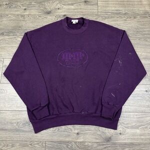 Vintage‎ M&M's Sweatshirt Adult XL Purple Crewneck Las Vegas Embroidered